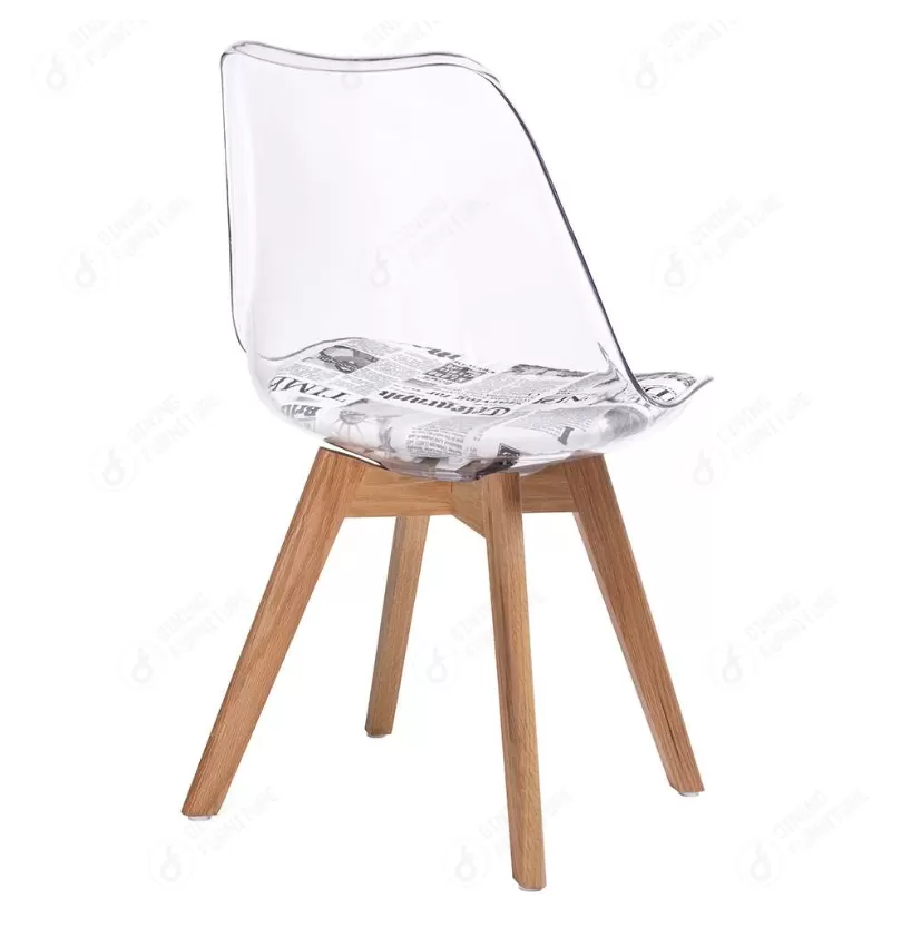 Transparent Plastic Studio Coffee Dining Chair DC-P03PD