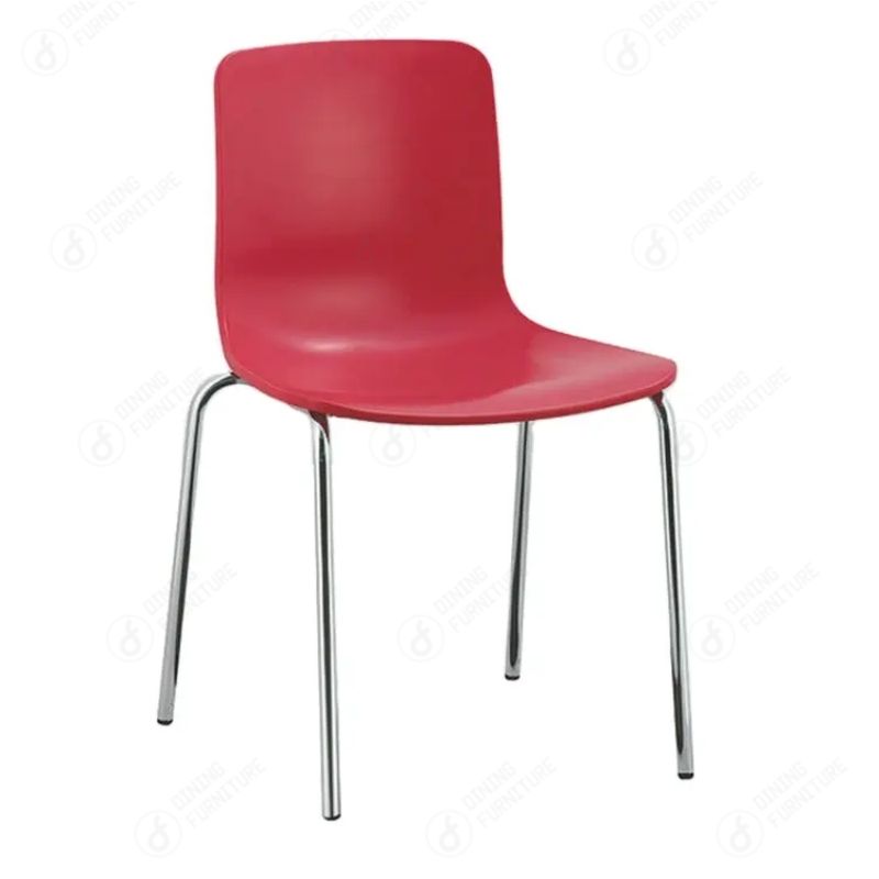 Plastic Seat Dining Chair with Iron Legs DC-P88