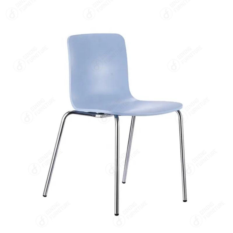 Plastic Seat Dining Chair with Iron Legs DC-P88