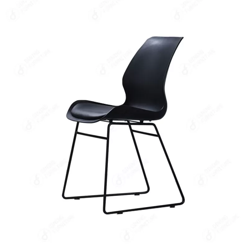 Plastic Chair with Iron Legs and Soft Seat Cushion DC-P94