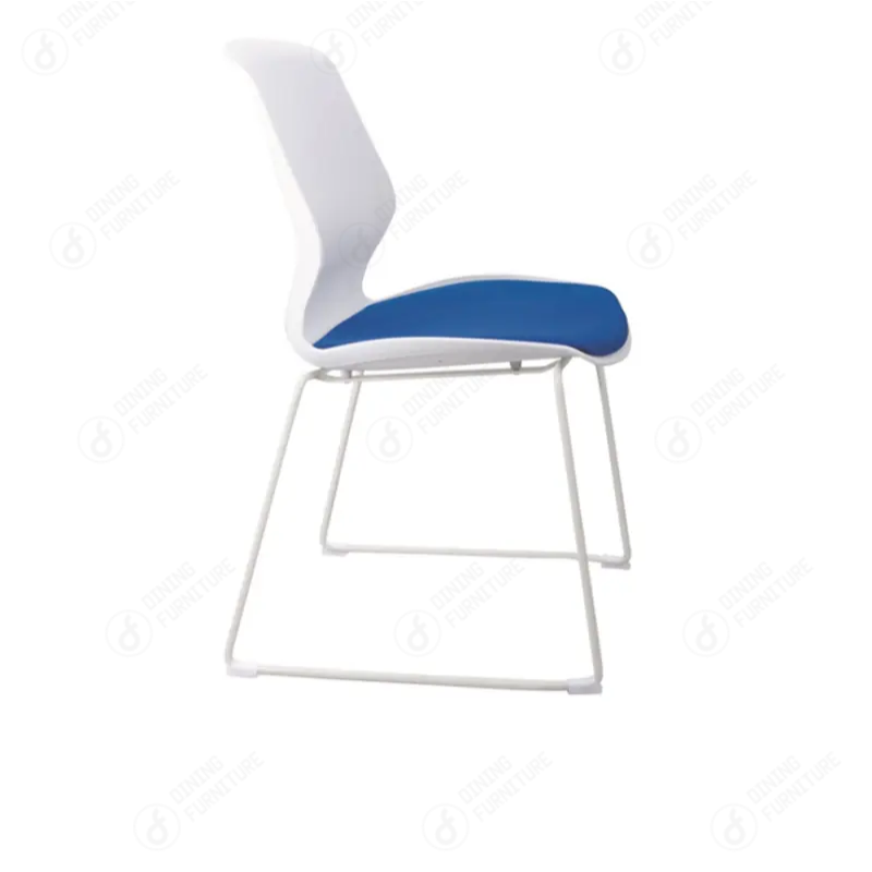 Plastic Chair with Iron Legs and Soft Seat Cushion DC-P94