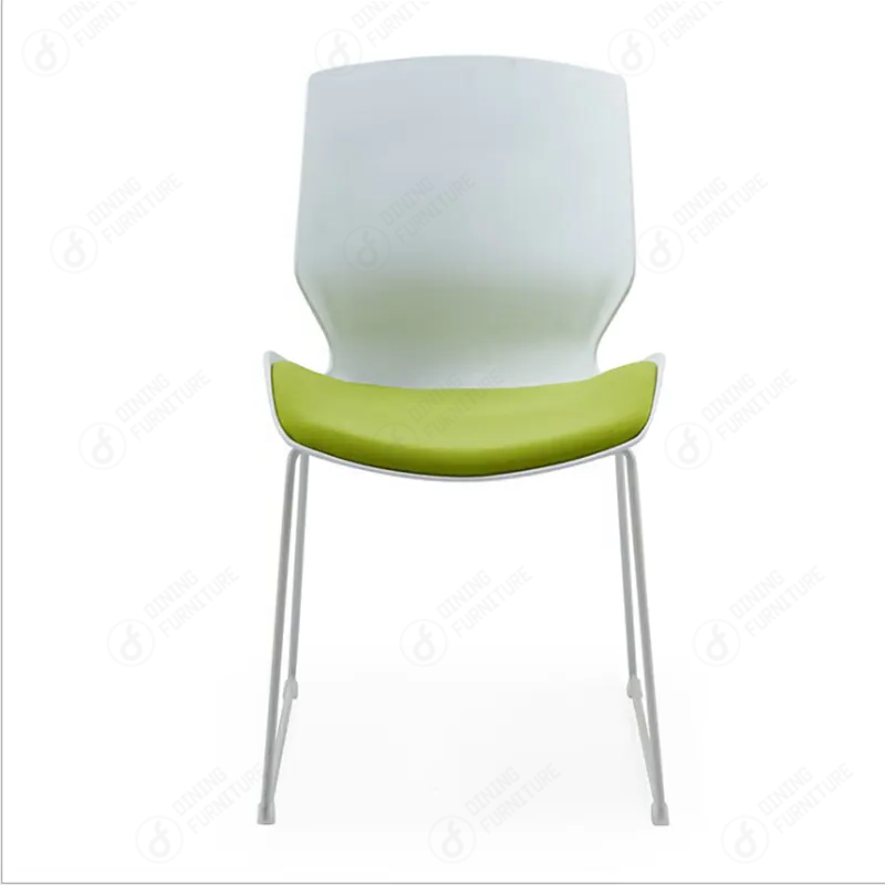 Plastic Chair with Iron Legs and Soft Seat Cushion DC-P94