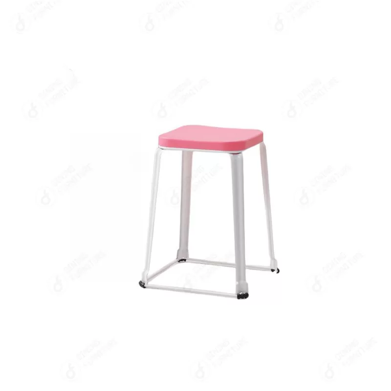 Plastic Seat Iron Leg Stool DC-P95