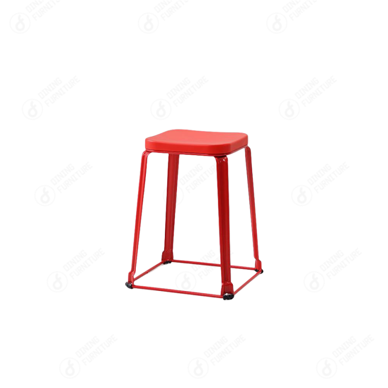 Plastic Seat Iron Leg Stool DC-P95