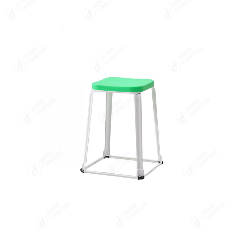 Plastic Seat Iron Leg Stool DC-P95