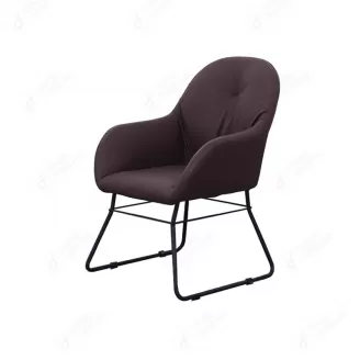 Upholstered Sofa Chair with Metal Legs DS-10