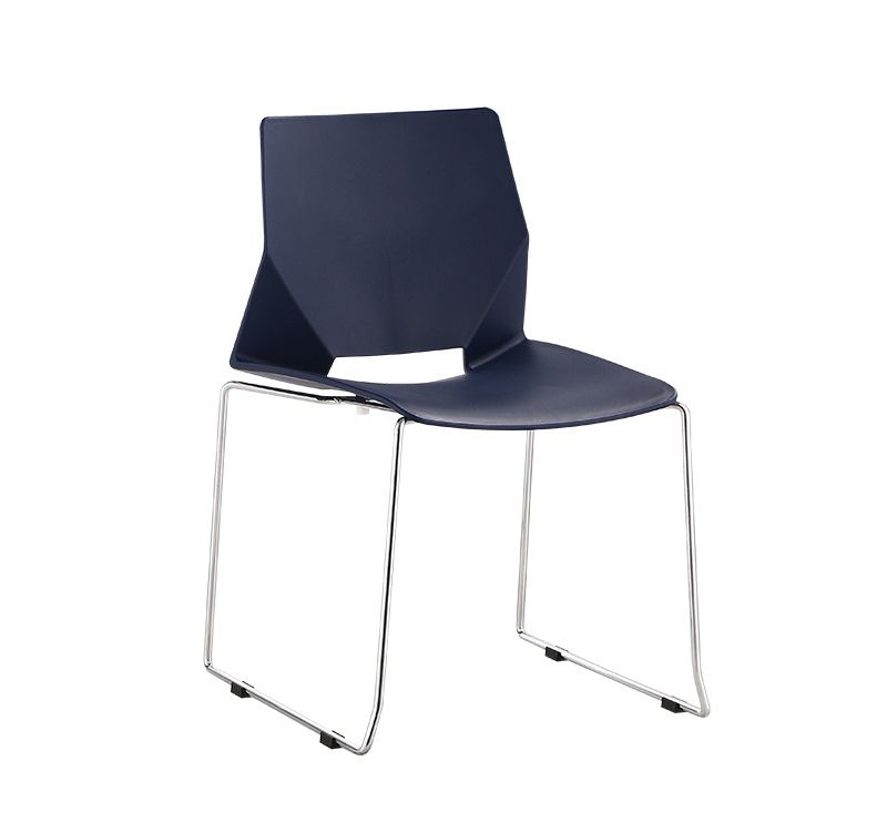 Plastic Chair with Iron Legs and Rectangular Back DC-P99