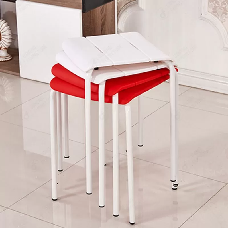 Steel legs Plastic Seat Stackable Stool DC-P96