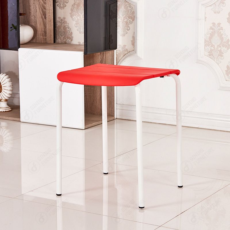 Steel legs Plastic Seat Stackable Stool DC-P96