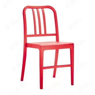 Red Full Plastic Dining Chair with Backrest DC-N25