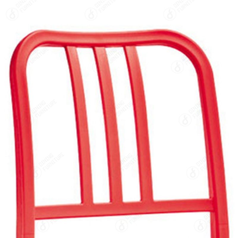 Red Full Plastic Dining Chair with Backrest DC-N25