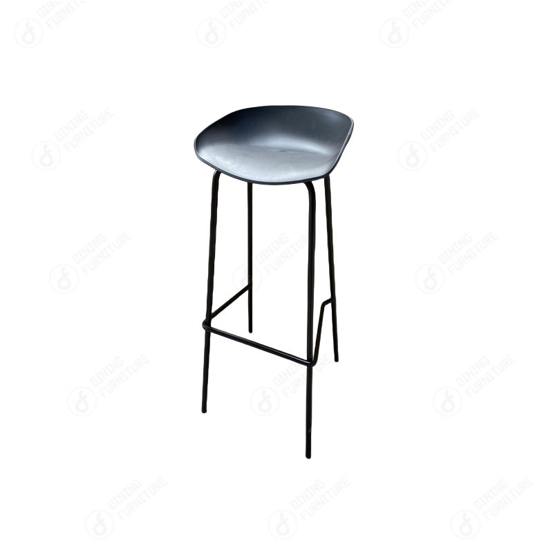 High Speed Rail Leg Bar Chair with Plastic Seat DB-P81B