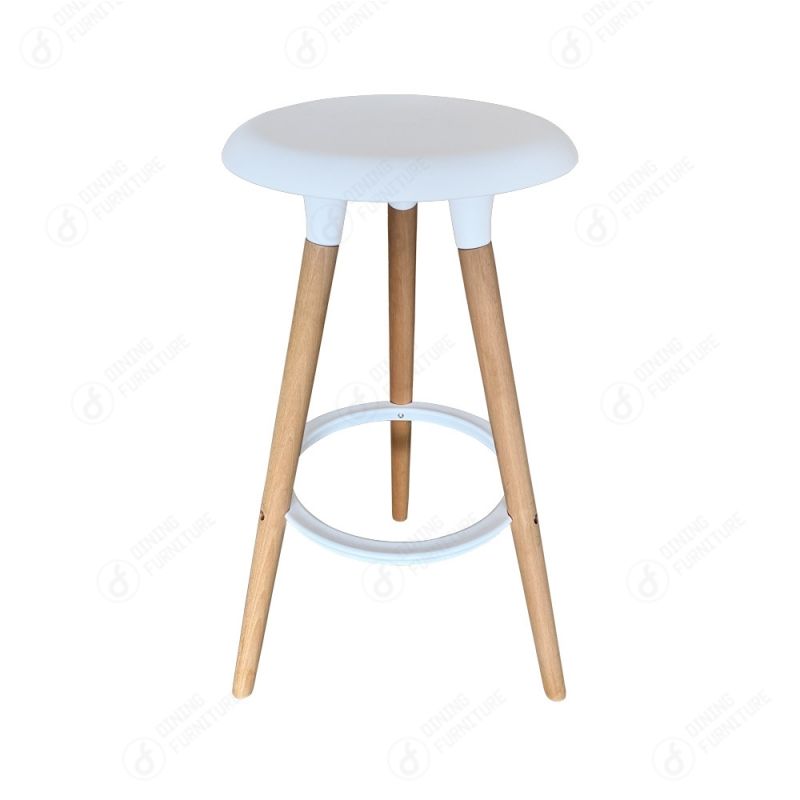 Armless Nackrest Wooden Leg Bar Stool DB-P82