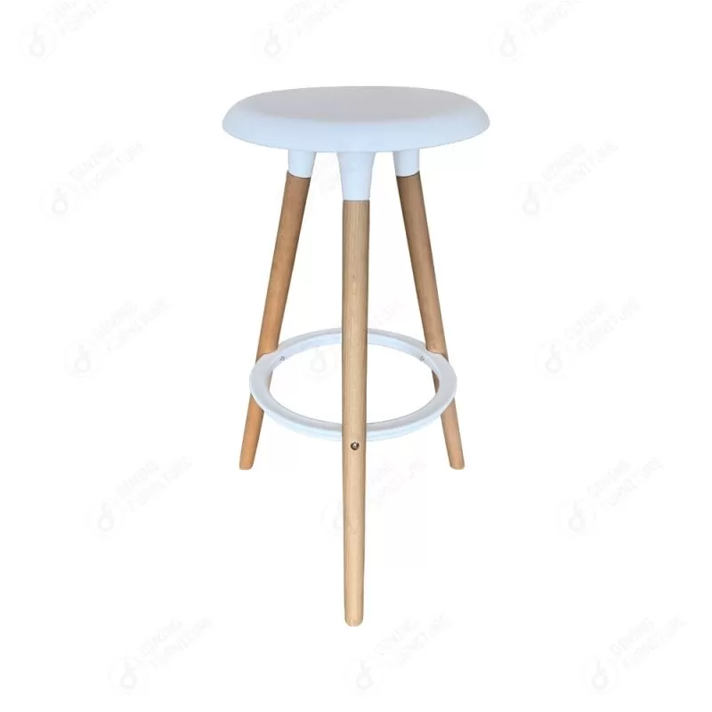 Armless Nackrest Wooden Leg Bar Stool DB-P82