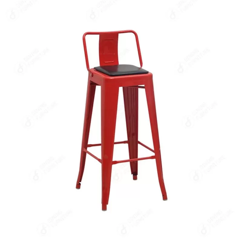 Multi-Colored Short Back Iron Bar Chair DB-M01