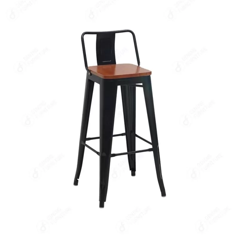 Multi-Colored Short Back Iron Bar Chair DB-M01