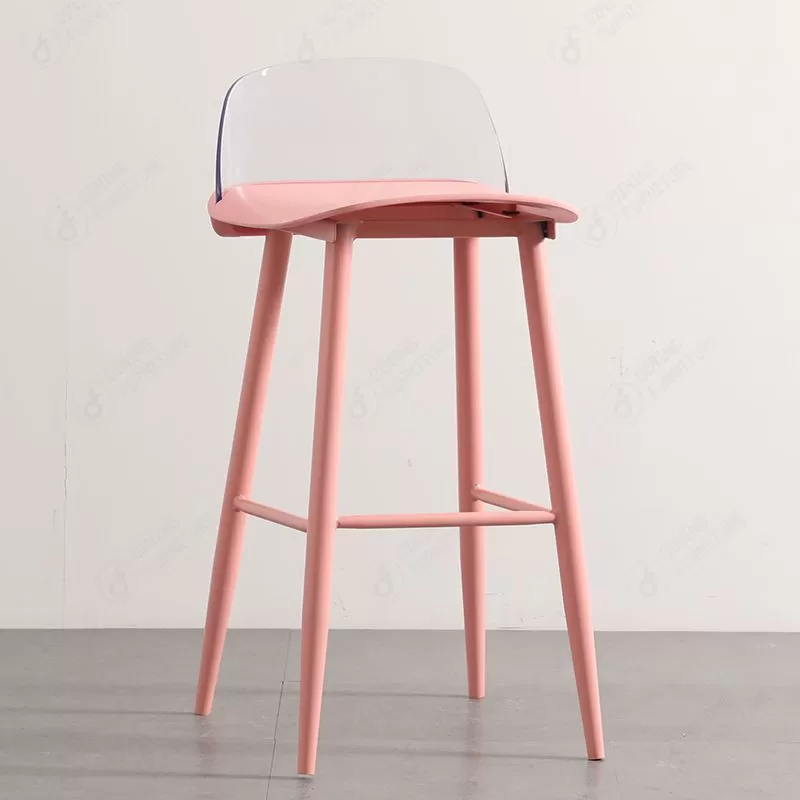 Transparent Backrest Square PP Bar Chair DB-P80P