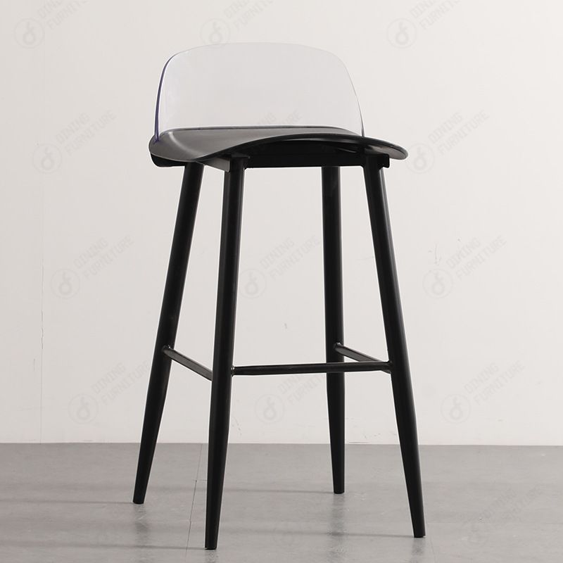 Transparent Backrest Square PP Bar Chair DB-P80P