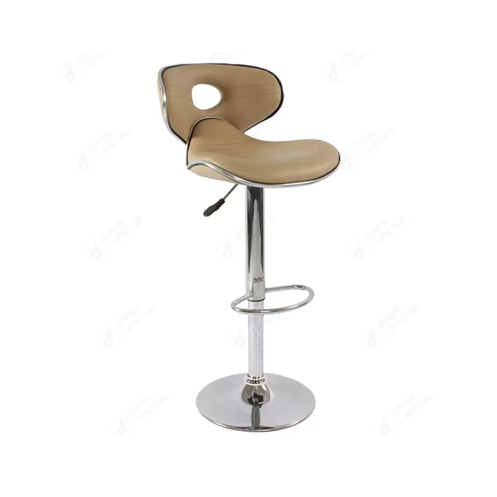 Butterfly Back High Stool with PU Seat Silver Footrest DB-U73S