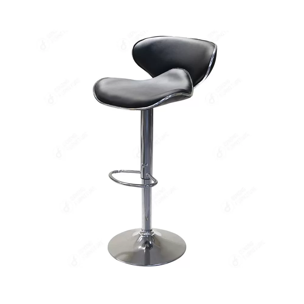 Butterfly Back High Stool with PU Seat Silver Footrest DB-U73S