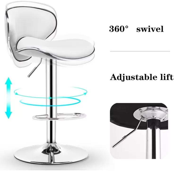 Butterfly Back High Stool with PU Seat Silver Footrest DB-U73S