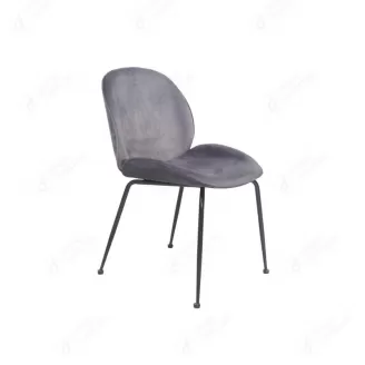 Velvet Iron Leg Dining Chair DC-R30