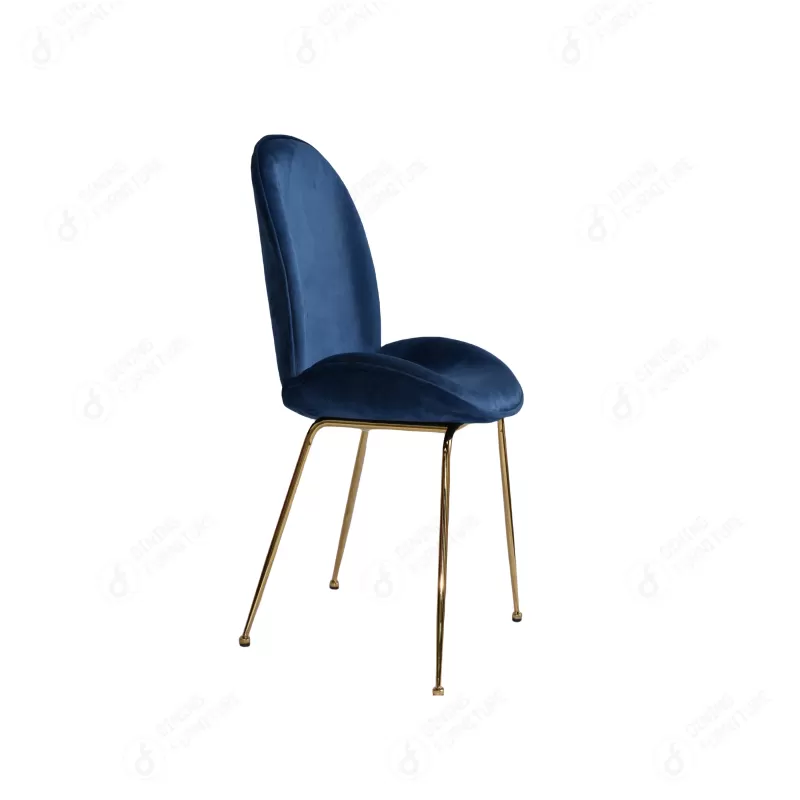 Velvet Iron Leg Dining Chair DC-R30