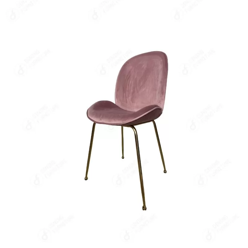 Velvet Iron Leg Dining Chair DC-R30