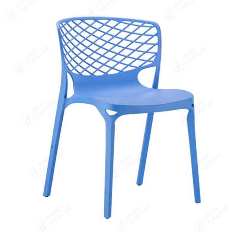 Gray Plastic Dining Chair with Backrest DC-N04