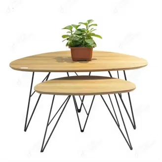 MDF Triangle Tabletop Small Side Table Set DT-M15