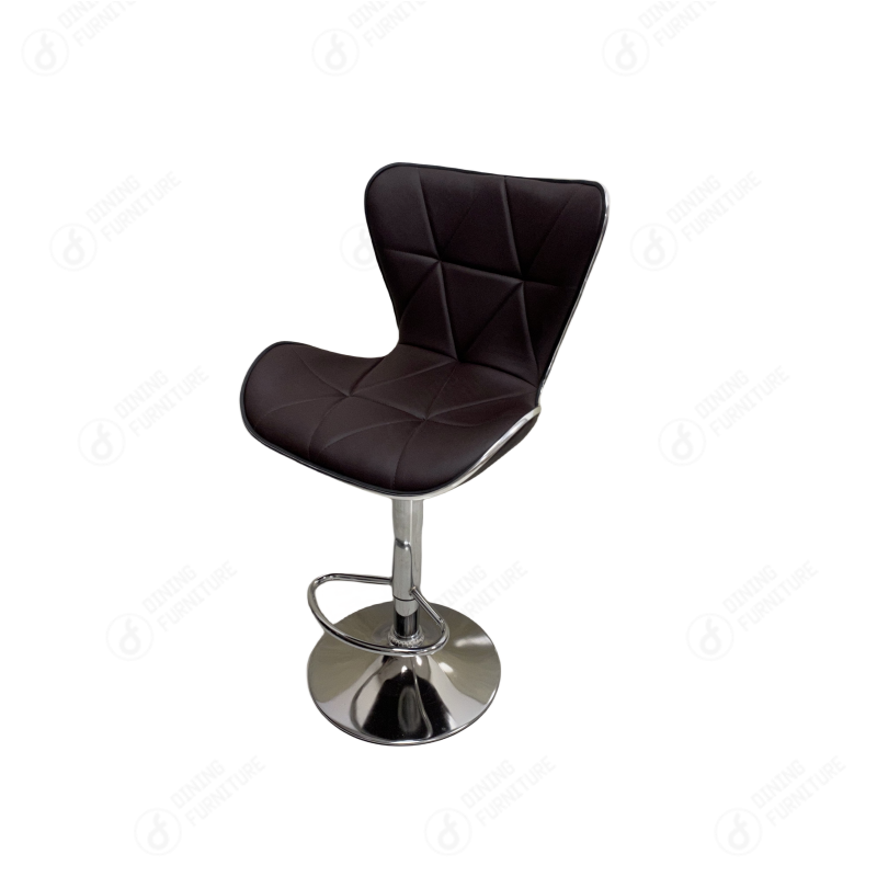 Leather Swivel Bar Chair with Disc Base DB-U62S