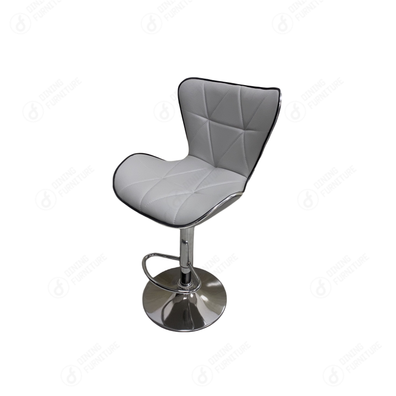 Leather Swivel Bar Chair with Disc Base DB-U62S