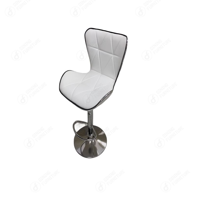 Leather Swivel Bar Chair with Disc Base DB-U62S