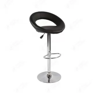 Circular Leather Swivel Bar Chair with Disc Base DB-U63S