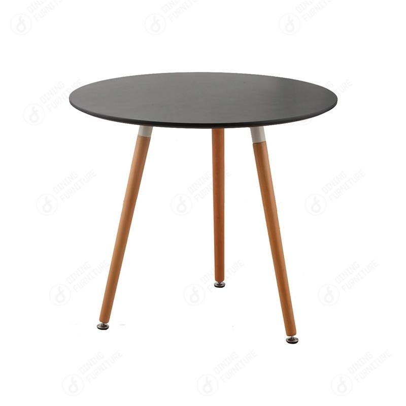 MDF Tabletop Wood Leg Round Coffee Table DT-M02