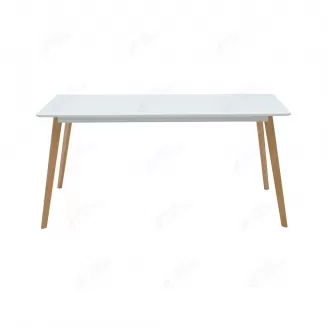 Square MDF Top Wood Legs Dining Table DT-M08