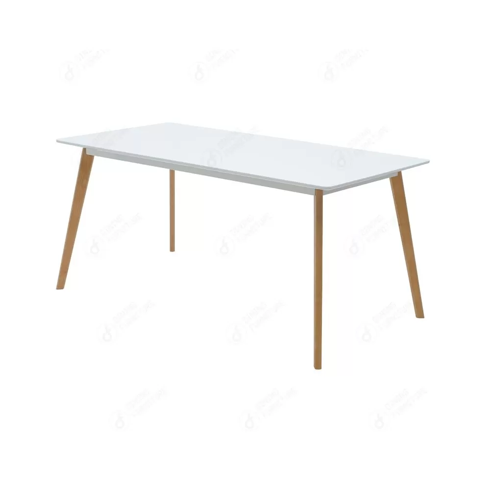 Square MDF Top Wood Legs Dining Table DT-M08