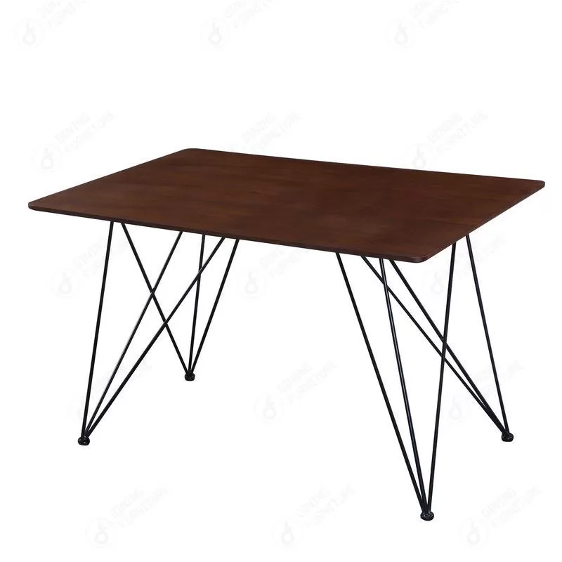Metal Tube Legs MDF Top Square Dining Table DT-M53