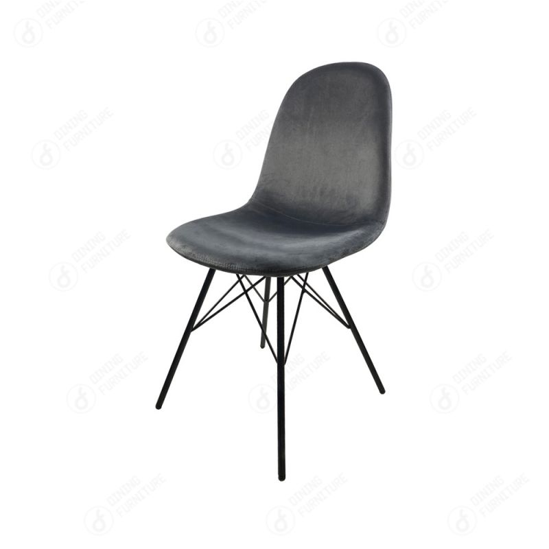 Multicolor Velvet Metal Leg Dining Chair DC-R05H