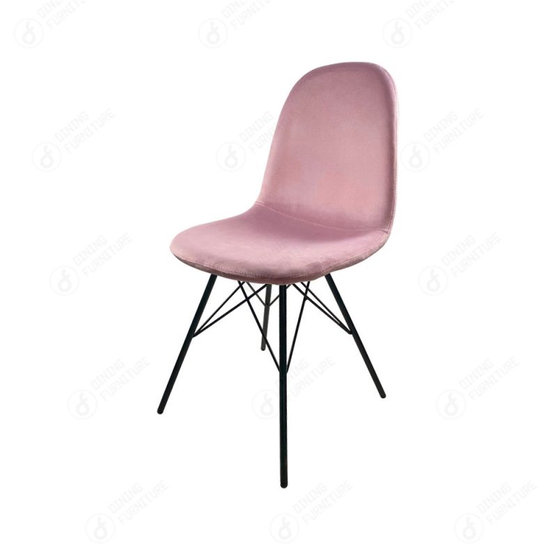 Multicolor Velvet Metal Leg Dining Chair DC-R05H