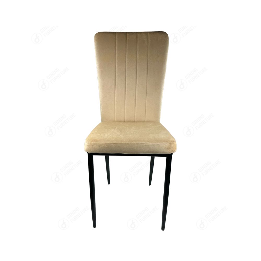 Metal Leg Leather Upholstered Accent Dining Chair DC-U22D