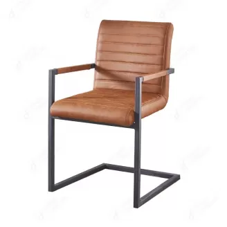 Metal Frame Leather Armchair DC-U25