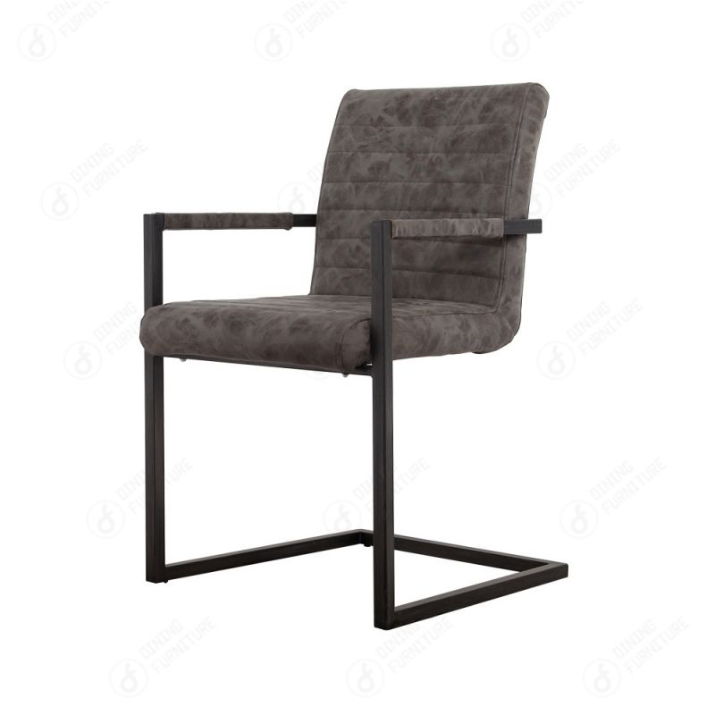 Metal Frame Leather Armchair DC-U25