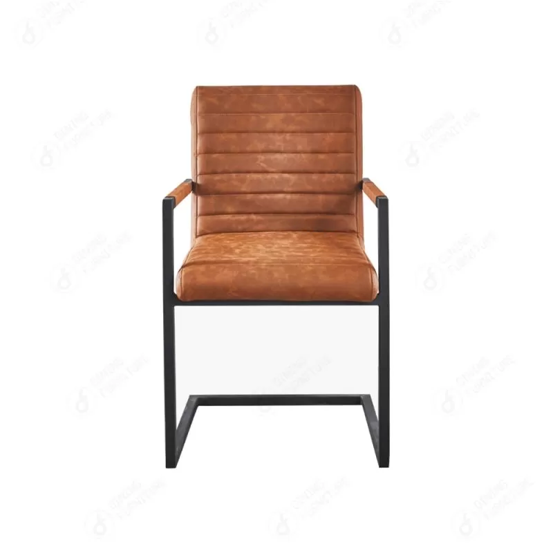 Metal Frame Leather Armchair DC-U25