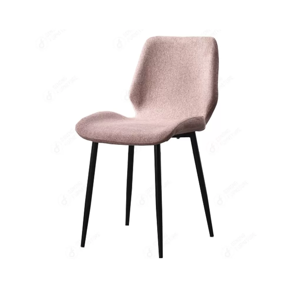 Black Steel Legs Side Chair Soft Padded Seat DC-U09