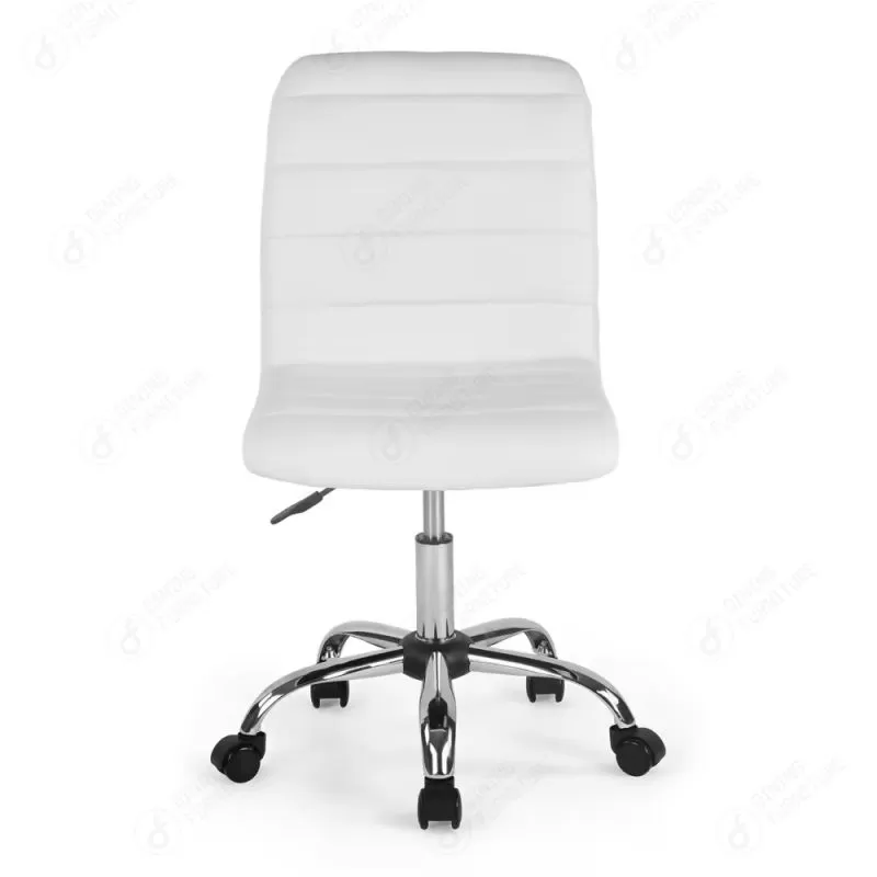 Leather Office Chair Plated 5 Star Base with Castors DC-U61F