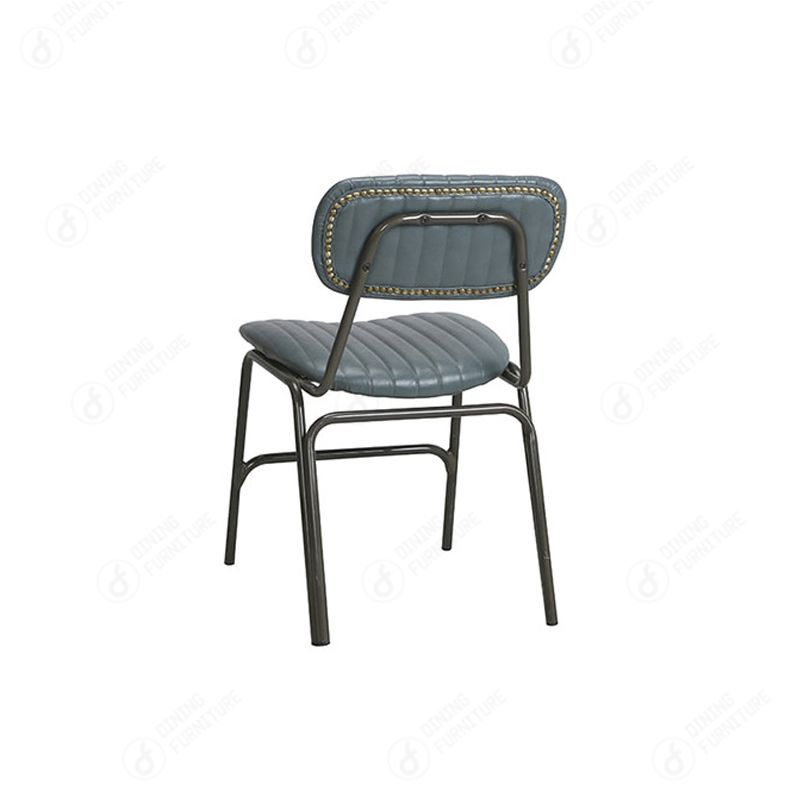 Leather Seat with Metal Legs PU Soft Dining Chair DC-U51