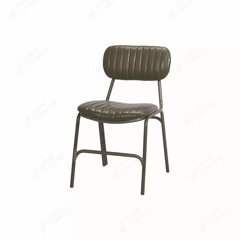 Leather Seat with Metal Legs PU Soft Dining Chair DC-U51