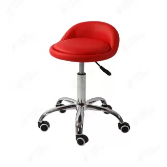 Swivel Lift Leather Office Chair Plated 5 Star Base with Castors DC-U64F