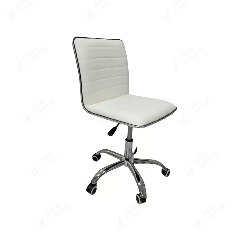 Black and White Leather Office Chair DC-U69F